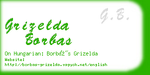 grizelda borbas business card